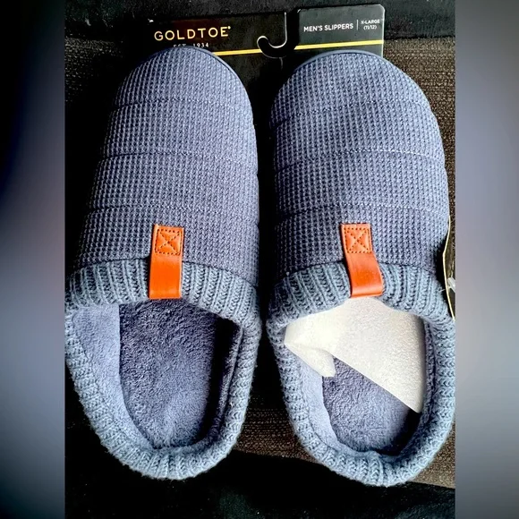 MENS GOLD TOE SLIPPERS Size 11/12 NWT - Picture 1 of 2